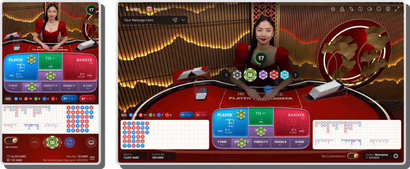 Điểm nhấn của sảnh chơi baccarat online tại W88