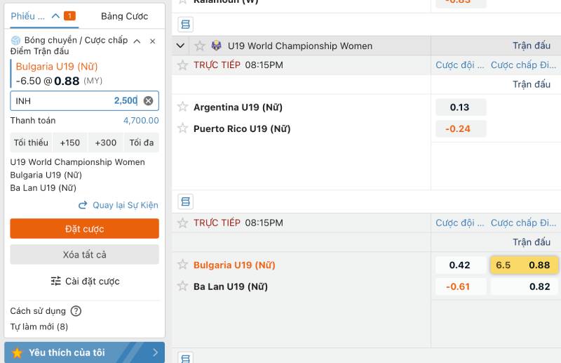 Hướng dẫn chơi cá độ bóng chuyền online tại i9bet