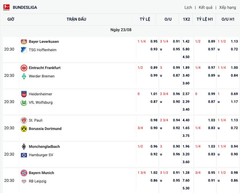 Phân tích cách chơi kèo Bundesliga trên FM88